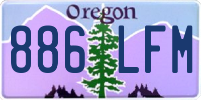 OR license plate 886LFM