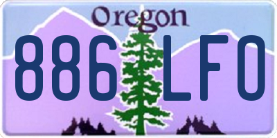OR license plate 886LFO