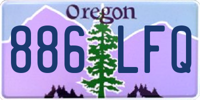 OR license plate 886LFQ