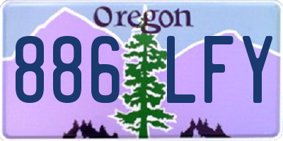 OR license plate 886LFY