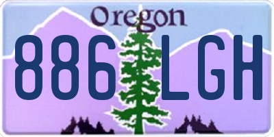 OR license plate 886LGH