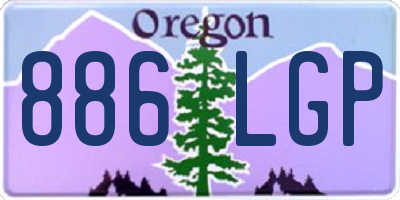 OR license plate 886LGP