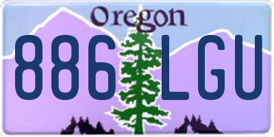 OR license plate 886LGU