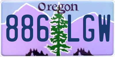 OR license plate 886LGW