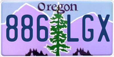 OR license plate 886LGX