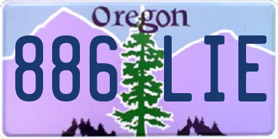 OR license plate 886LIE