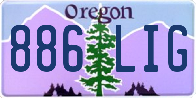 OR license plate 886LIG