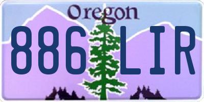 OR license plate 886LIR