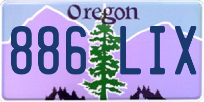 OR license plate 886LIX