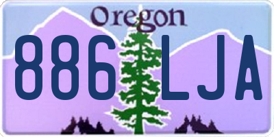 OR license plate 886LJA