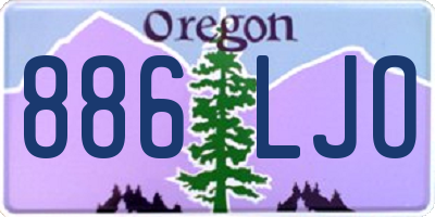 OR license plate 886LJO