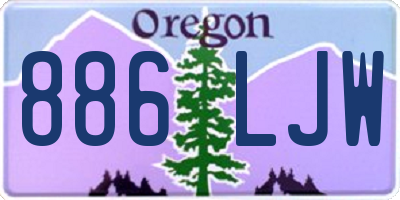 OR license plate 886LJW