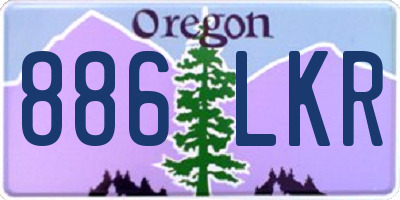 OR license plate 886LKR