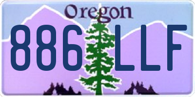 OR license plate 886LLF