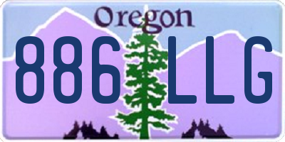 OR license plate 886LLG