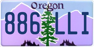 OR license plate 886LLI