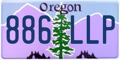 OR license plate 886LLP