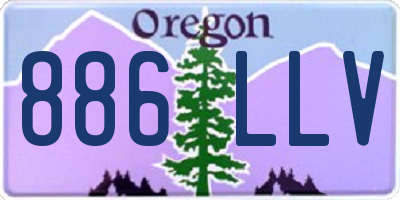OR license plate 886LLV