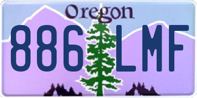 OR license plate 886LMF