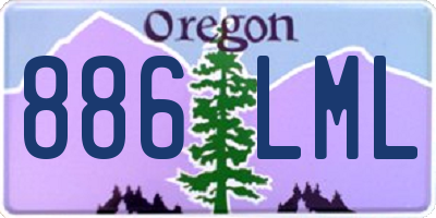 OR license plate 886LML
