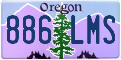 OR license plate 886LMS