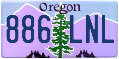 OR license plate 886LNL