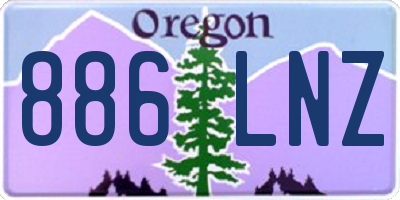 OR license plate 886LNZ