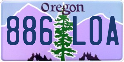OR license plate 886LOA