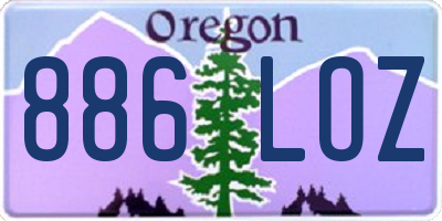 OR license plate 886LOZ