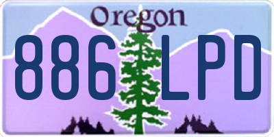 OR license plate 886LPD