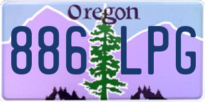 OR license plate 886LPG