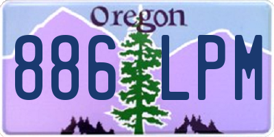 OR license plate 886LPM