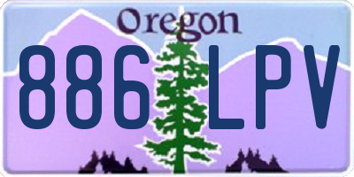 OR license plate 886LPV