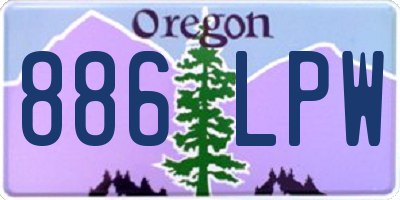OR license plate 886LPW
