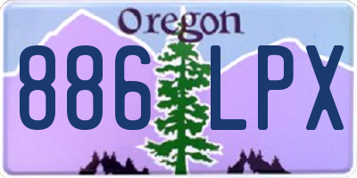OR license plate 886LPX