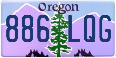 OR license plate 886LQG