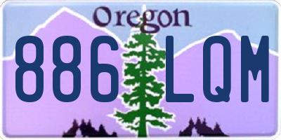 OR license plate 886LQM