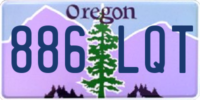 OR license plate 886LQT