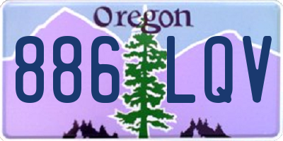 OR license plate 886LQV