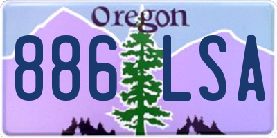 OR license plate 886LSA