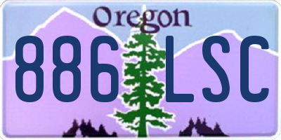 OR license plate 886LSC