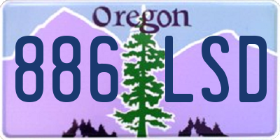 OR license plate 886LSD