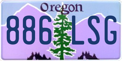 OR license plate 886LSG