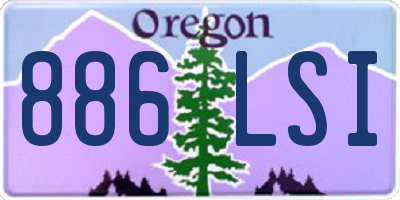 OR license plate 886LSI