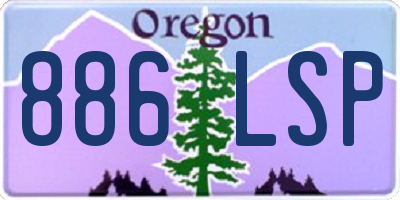 OR license plate 886LSP