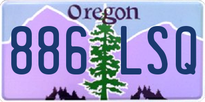OR license plate 886LSQ