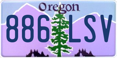 OR license plate 886LSV