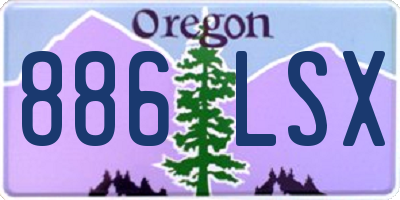 OR license plate 886LSX