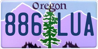 OR license plate 886LUA