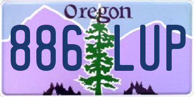 OR license plate 886LUP
